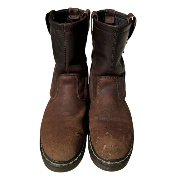Dr Martens Icon Steel Toe Work Boots Brown Leather M9 L10 Industrial Anti Static - Picture 2 of 16